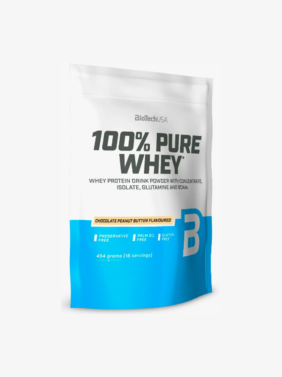 Протеин BioTechUSA 100% Pure Whey, 454 гр, шоколад с арахисовым маслом