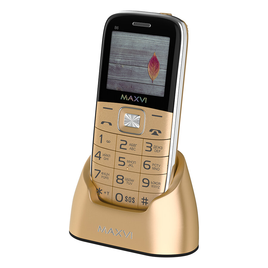 Мобильный телефон Maxvi B6 Золотистый