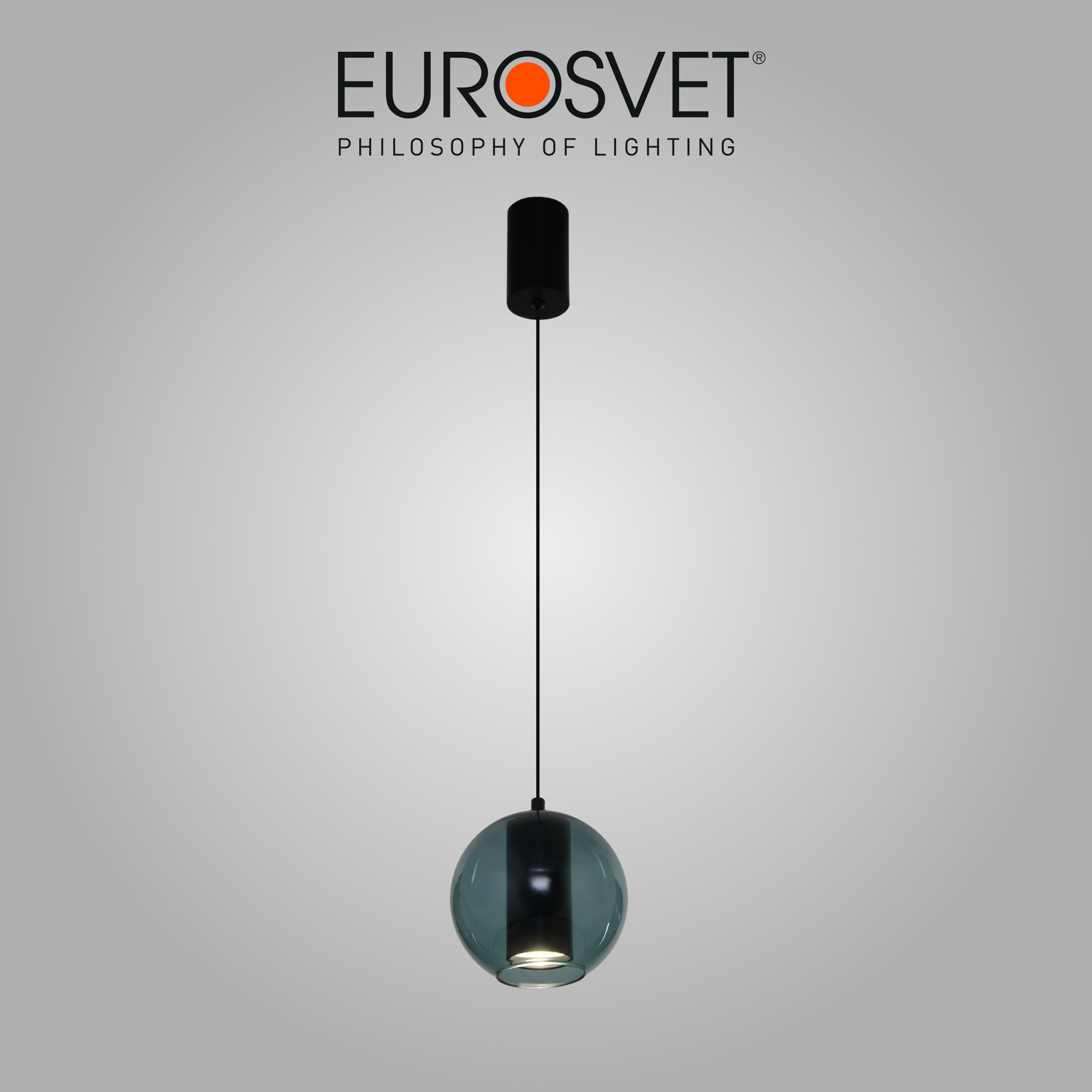 Подвесной светодиодный светильник Eurosvet Cobble 50258/1 LED, 4000 К, бирюзовый, IP20