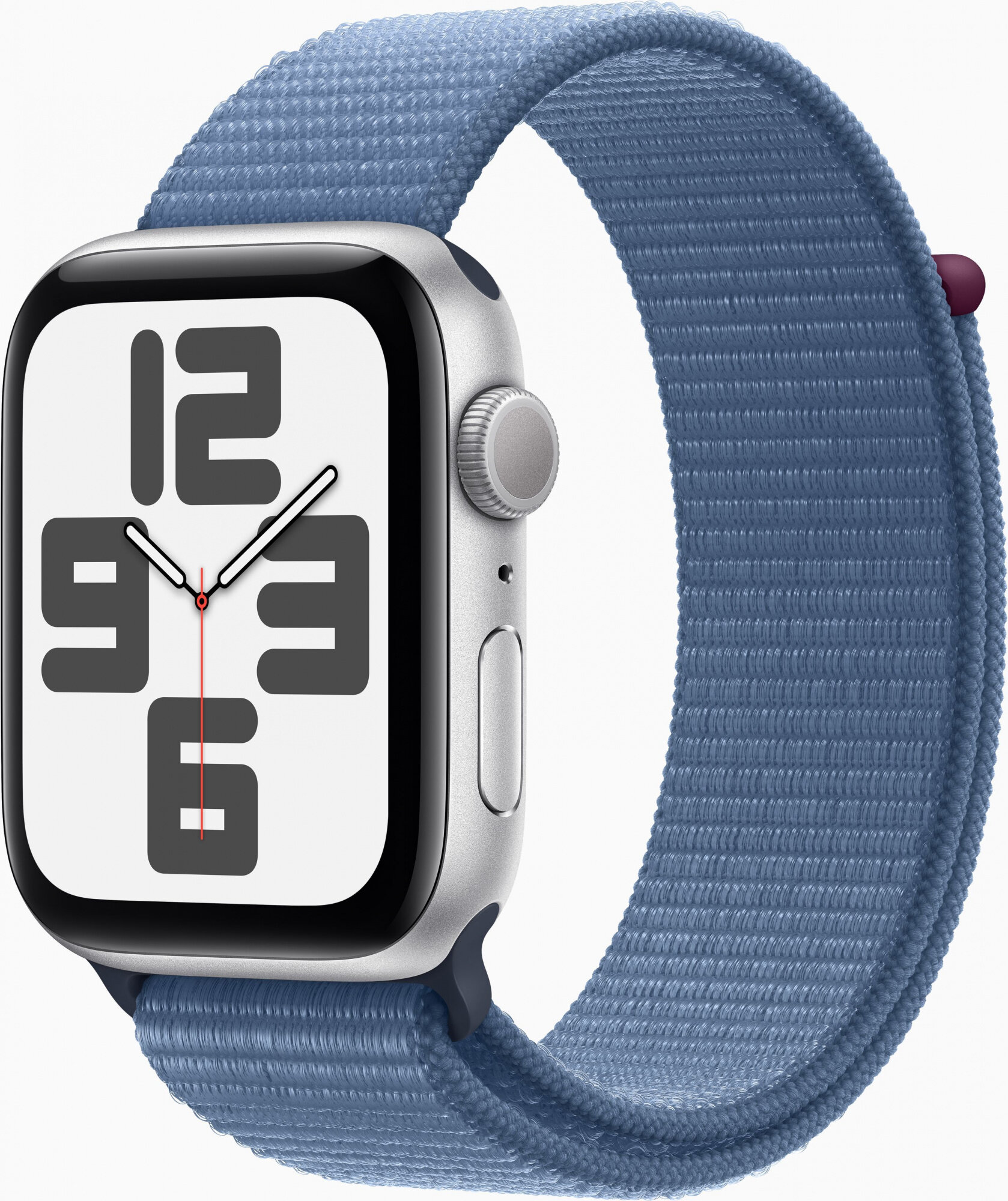 Смарт-часы Apple Watch SE 2023 A2723 44мм OLED корп. серебристый Nike Sport Loop рем. синий (MRW03LL/A)