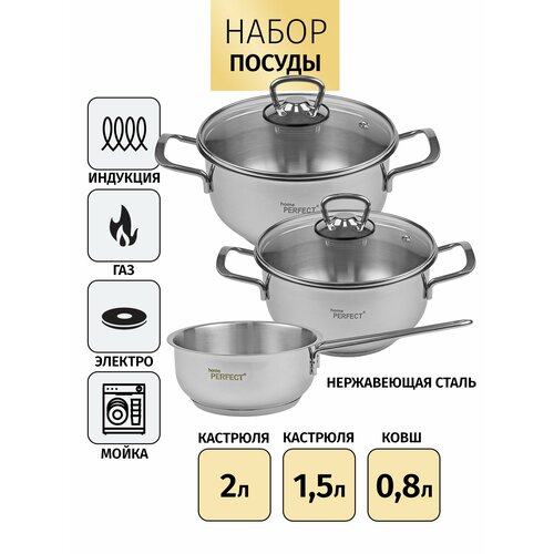 Набор посуды из нержавеющей стали 5 предметов