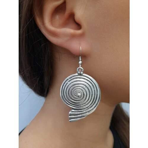 Серьги, серебристый