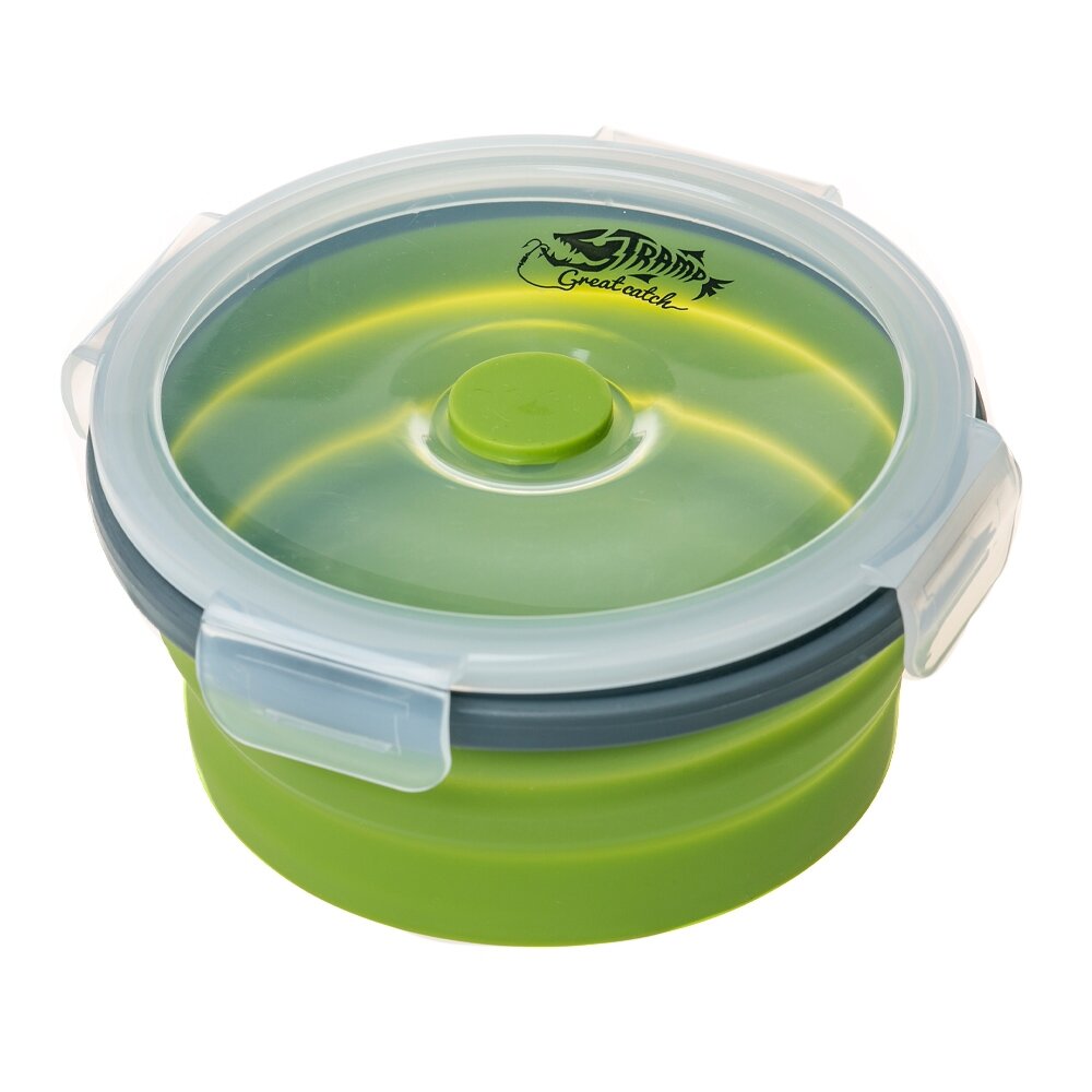 Tramp Контейнер складной с крышкой-защелкой 800 мл TRC-087 оливковый