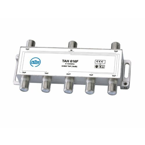 Антенный делитель телевизионного сигнала /Сплиттер TV/Ответлитель на 6 отводов TAH 616F (5 - 1000 МГц) 16dB