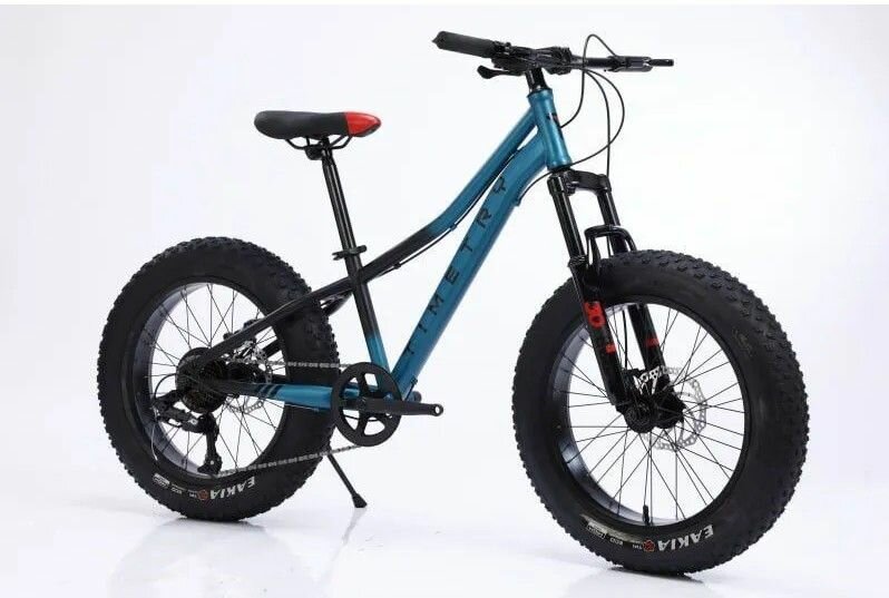 Велосипед фэт байк TIMETRY TT066 7 скоростей колеса 20in рама сталь тормоза: дисковые гидравлические черно-синий