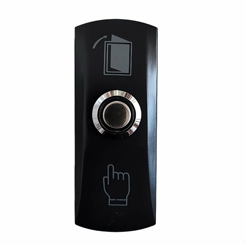 Кнопка выхода Optimus NO (В0000017536) (3А, до 36В, панель - сплав цинка, кнопка - нержавеющая сталь) черный