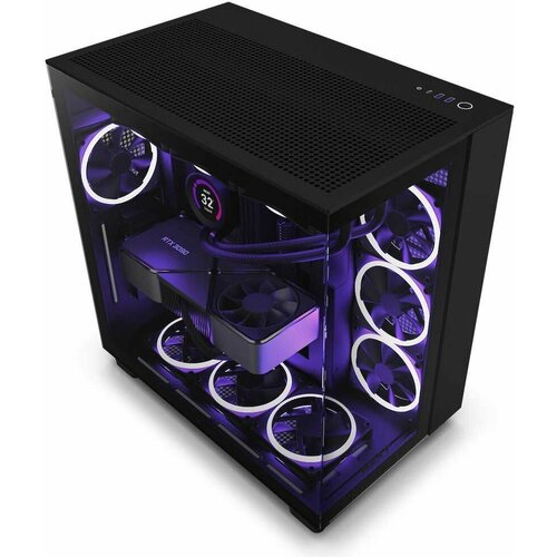 Корпус NZXT H9 Flow Window Mini-ITX, Micro-ATX, ATX Black (CM-H91FB-01)