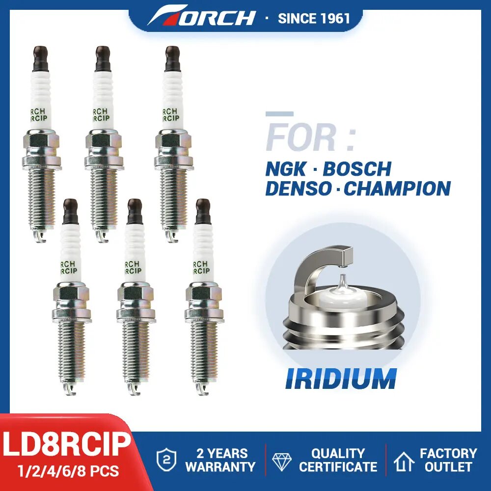 1-8 шт. иридиевые платиновые свечи TORCH LD8RCIP OE224
