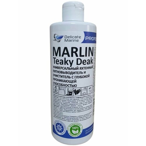 MARLIN Teaky Deak Очиститель натурального и искусственного тика морского кожзаменителя текстильных покрытий пятновыводитель 0,5л