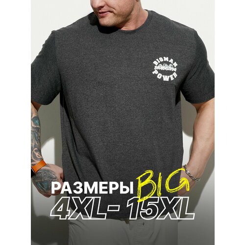 фото Футболка mr. bigman, 1 шт., размер 4xl, темно-серый