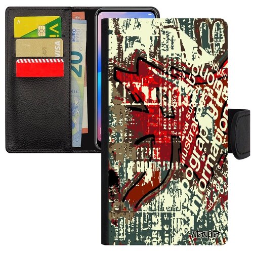 фото Необычный чехол книжка для смарфона // iphone 8 plus // "стрит-арт" текст уличный, utaupia, цветной