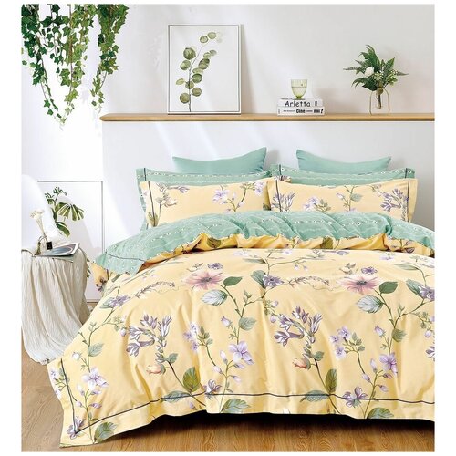 фото Постельное белье сатин "asabella" 1608-6, евро