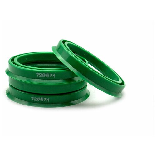 фото Кольца центровочные 65,1х57,1 green 4 шт высококачественный пластик sds exclusive