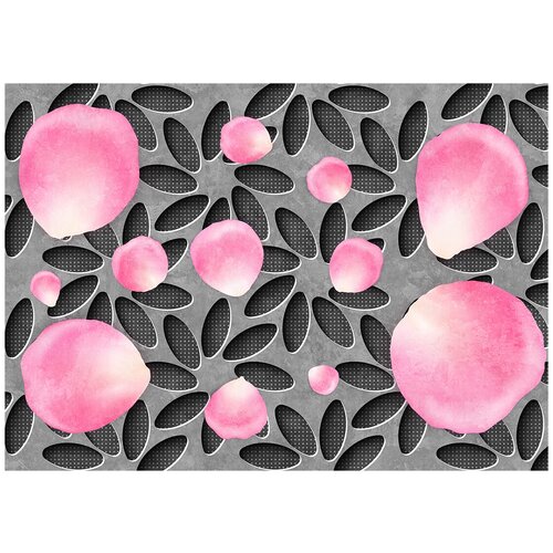Лепестки роз - Виниловые фотообои, (211х150 см)