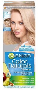 GARNIER Color Naturals стойкая питательная крем-краска для волос 112 Суперосветляющий пепельный блонд