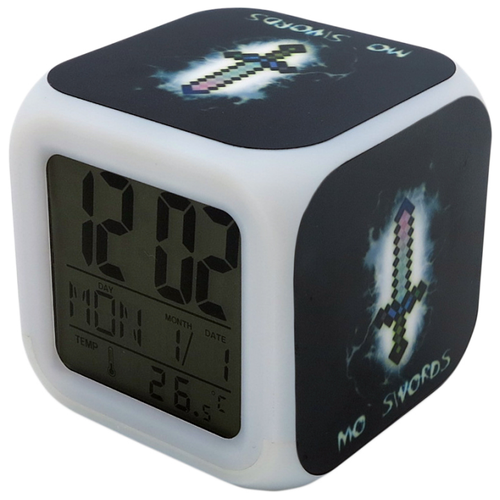 Часы-будильник Minecraft - Меч (10 х 10 см)