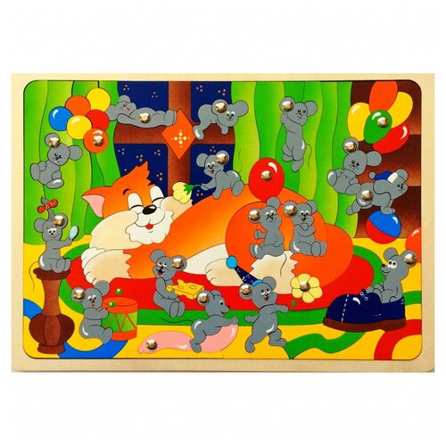 Развивающая игрушка Крона Мышиная охота, 124 дет., оранжевый/зеленый/серый