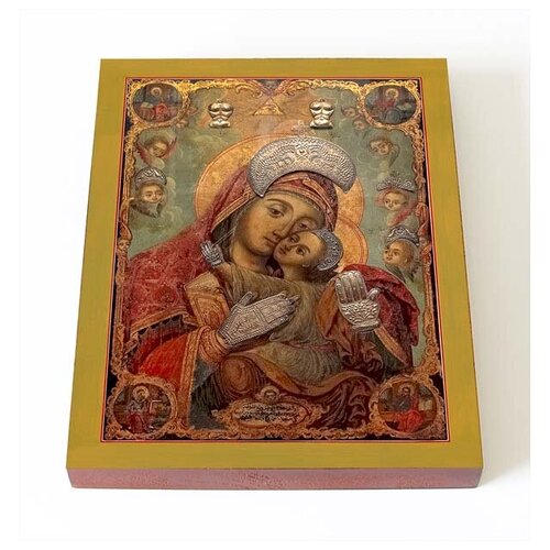 Сайданайская икона Божией Матери, печать на доске 8*10 см