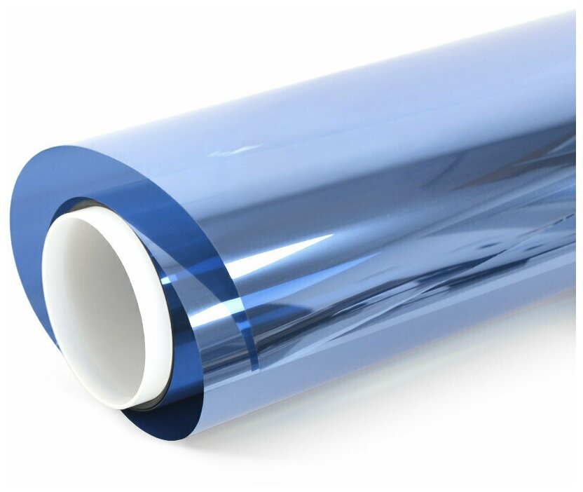 Пленка зеркальная, Солнцезащитная пленка для окон R BLUE 15 LUXFIL (голубая). Размер: 152х300 см. Толщина: 56 мкм. - фотография № 1
