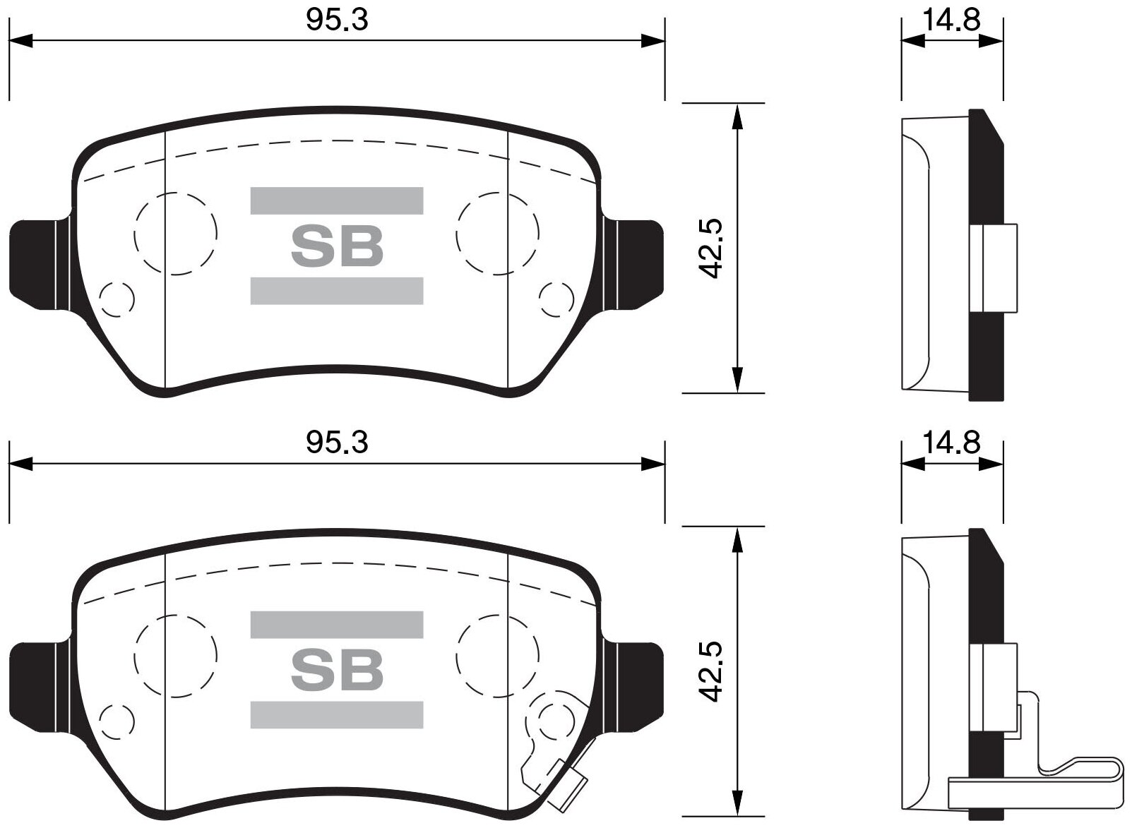 SANGSIN колодки тормозные ЗАД OPEL ASTRA G/H/ZAFIRA A SP1536