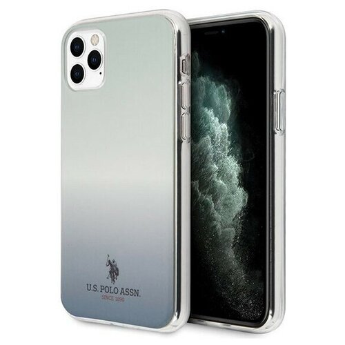 фото Пластиковый чехол-накладка для iphone 11 pro u.s. polo assn. pc/tpu gradient small horse, голубой (ushcn58trdglb)