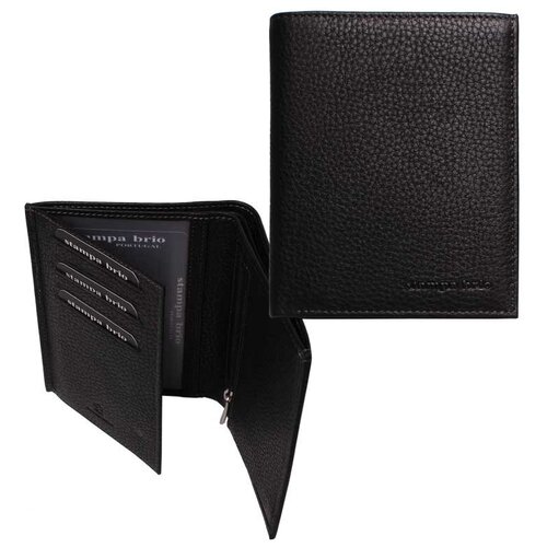 Портмоне Stampa Brio, черный портмоне 4в1 с отделениями для документов stampa brio 131 1214c black bksr