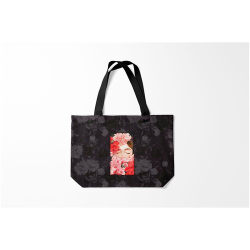 фото Сумка-шоппер / 46х35 см / праздники / 8 марта flowers girl burnettie