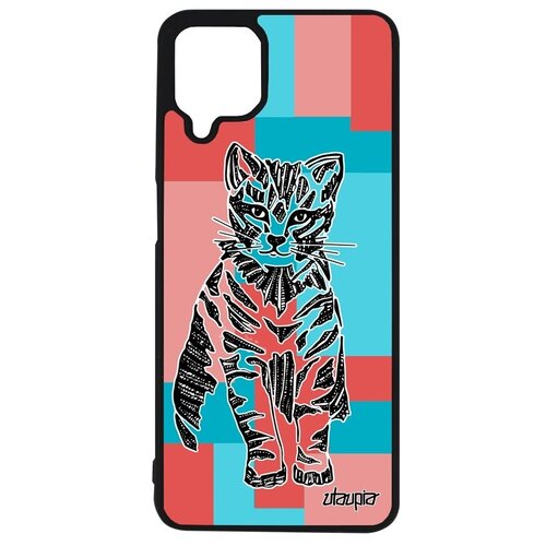 фото Яркий чехол на телефон // galaxy a12 // "кот" cat дикий, utaupia, цветной