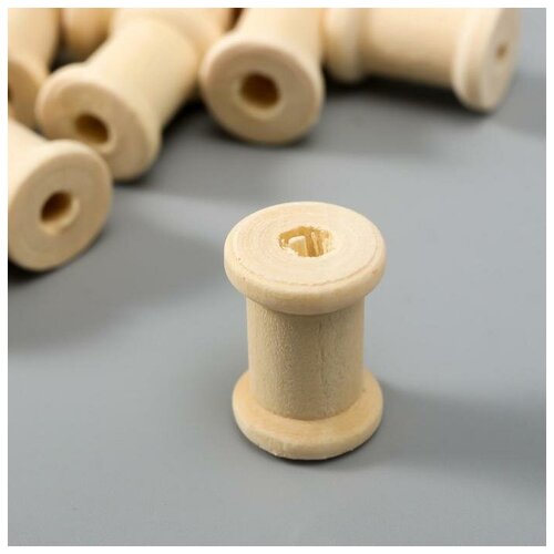 фото Набор декора для творчества дерево "катушка" (набор 12 шт) 2,3х1,5х1,5 см 4114365 арт узор