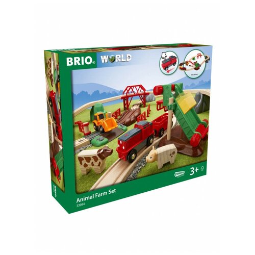 Игровой набор Brio Сельское поселение, с поездом на батарейках., BRIO