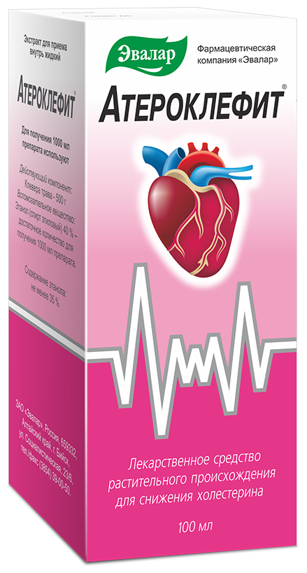 Атероклефит эк-т жидкий д/вн. приема фл., 100 мл