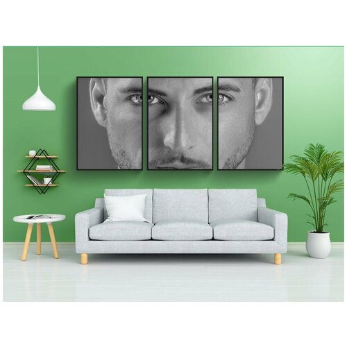 фото Набор модулных постеров для интерьера "человек, портрет, модель" 60x90 см. в тубусе, без рамки lotsprints