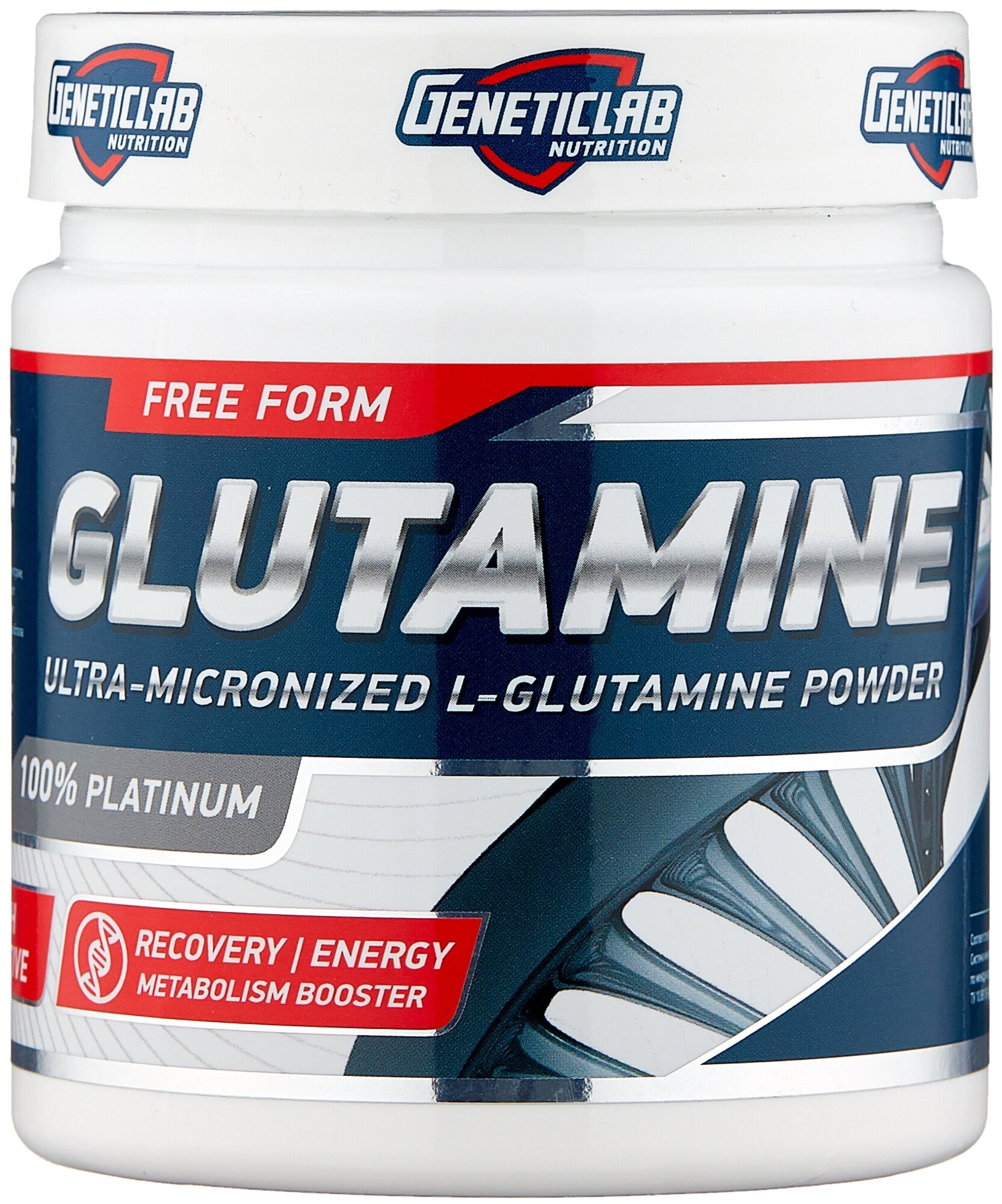 Аминокислота Л-Глютамин (L-Glutamin) Geneticlab Nutrition Glutamine Powder (300 г) Нейтральный