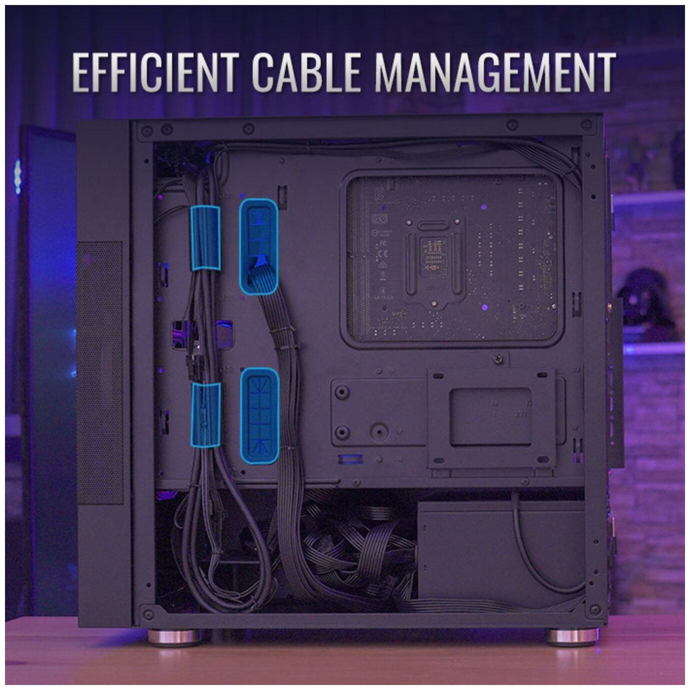 Корпус mATX AeroCool 4710562755893 черный, без БП, боковая панель из закалённого стекла, 2*USB 3.0, audio - фото №15
