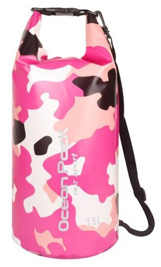 Водонепроницаемая сумка Nuobi Camouflage Ocean Pack (Розовый (15 л))