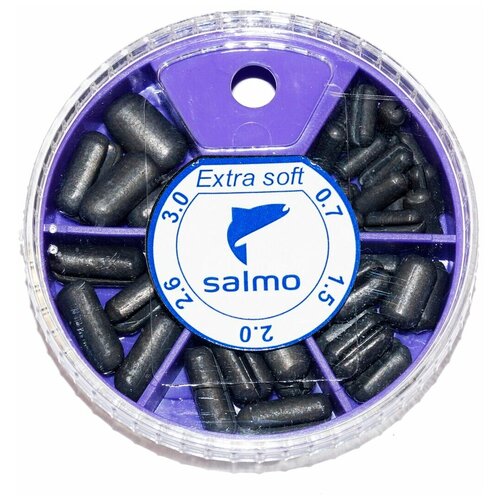 Грузила Salmo EXTRA SOFT, набор №3 малый, 5 секций 0,7-3 г, 60 г