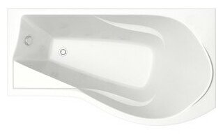 Акриловая ванна BAS Капри 170х95 правая, с каркасом, без гидромассажа (В 00016)