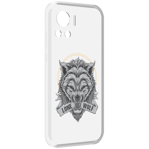 Чехол MyPads Одинокий-волк мужской для Motorola Edge 30 Ultra задняя-панель-накладка-бампер