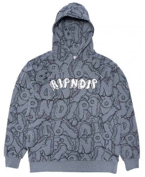 Толстовка RIPNDIP Bubble Bobble Hoodie Charcoal Heather / L