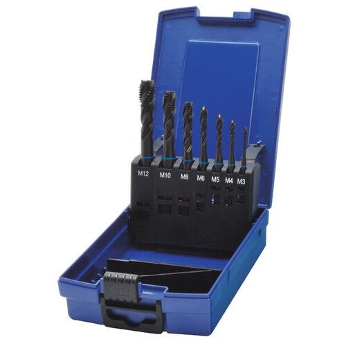 Набор метчиков машинных ZIRA ZI-200500, HSS-E, DIN 371/376, 7 предметов, M3/4/5/6/8/10/12