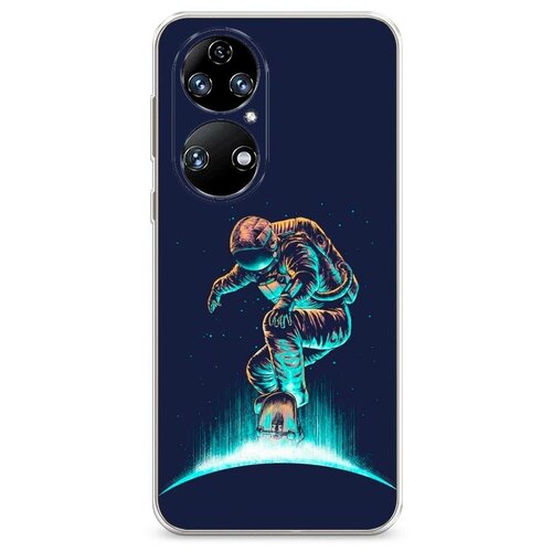 фото Силиконовый чехол "космонавт-скейтер" на huawei p50 / хуавей p50 case place