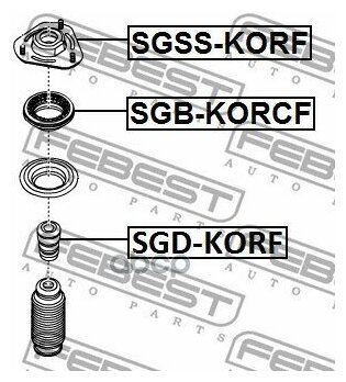 Отбойник Переднего Амортизатора Febest арт. SGD-KORF