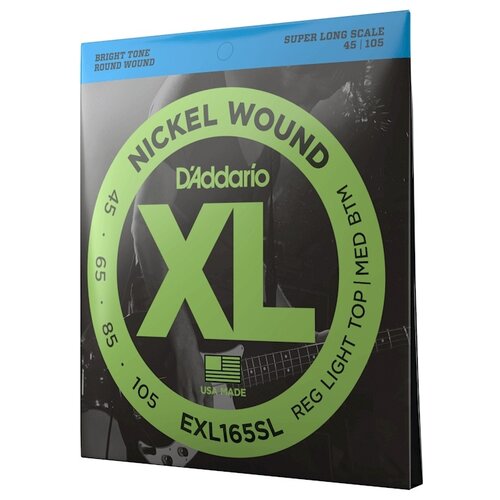 Набор струн D'Addario XL Nickel Wound EXL165SL, 1 уп.