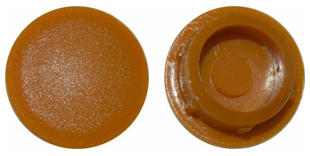 Пластиковая заглушка под отверстие диаметром 12 мм, цвет вишня, с диаметром шляпки 15 мм (30шт) - фотография № 1