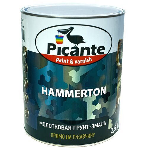 Грунт-эмаль молотковая Picante HAMMERTON 3187 ярко-вишневая 2, 5кг