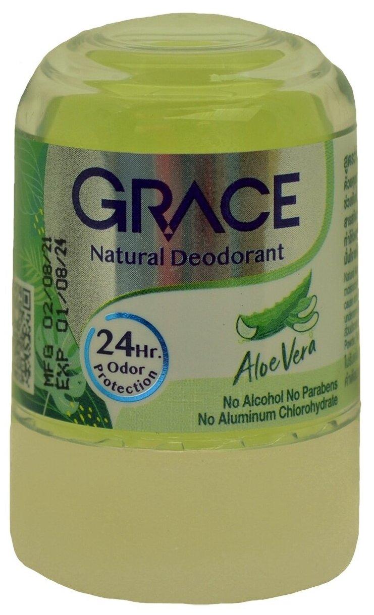 Дезодорант кристаллический натуральный Алоэ Вера Грейс | Grace Crystal Deodorant Aloe Vera, 50гр.