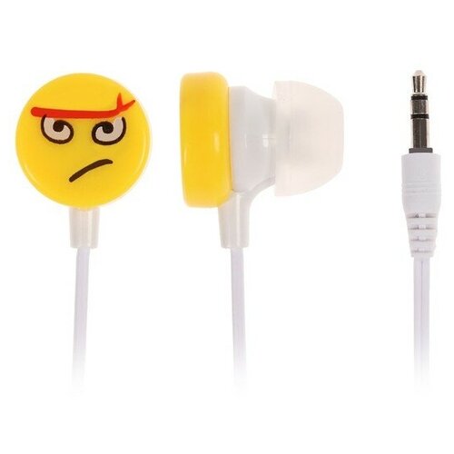 Наушники LuazON Смайлики LN-1 вакуумные желто-белые 503₽