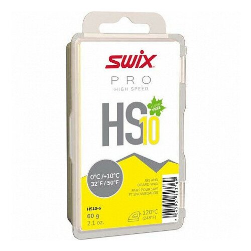 Парафин Swix HS10 Yellow, 60 г парафин swix ps8 red 60 г