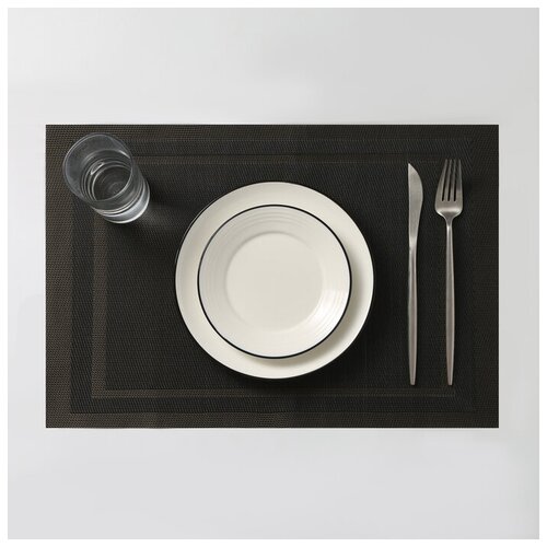 Салфетка сервировочная на стол «Окно», 45×30 см, цвет тёмно-коричневый , 12 шт.