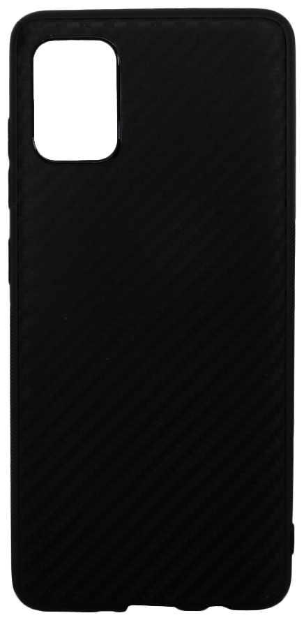 Силиконовый чехол имитация карбона для Samsung Galaxy A51 Черный